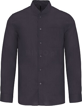 Camisa de homem com gola à padre de manga comprida K515