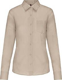 K549C Camisa popeline poliéster/ algodão de tratamento fá...