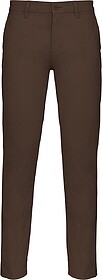 K740 Calças chino de homem tam: 48 cor: Chocolate : Kariban...