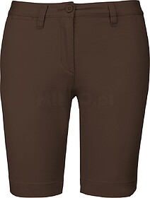 K751 Bermuda chino de senhora tam: 44 cor: Chocolate : Karib...
