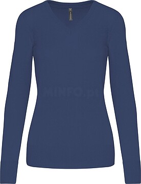 Pullover de senhora decote V K966
