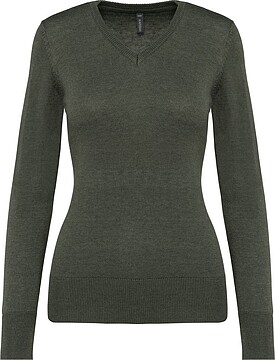 Pullover de senhora decote V K966