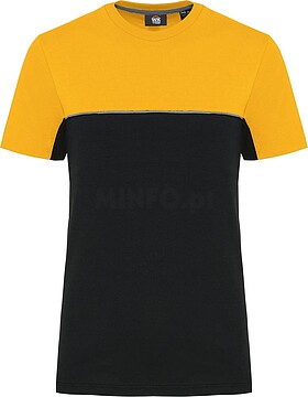 T-shirt bicolor eco-responsável de manga curta unissexo WK304