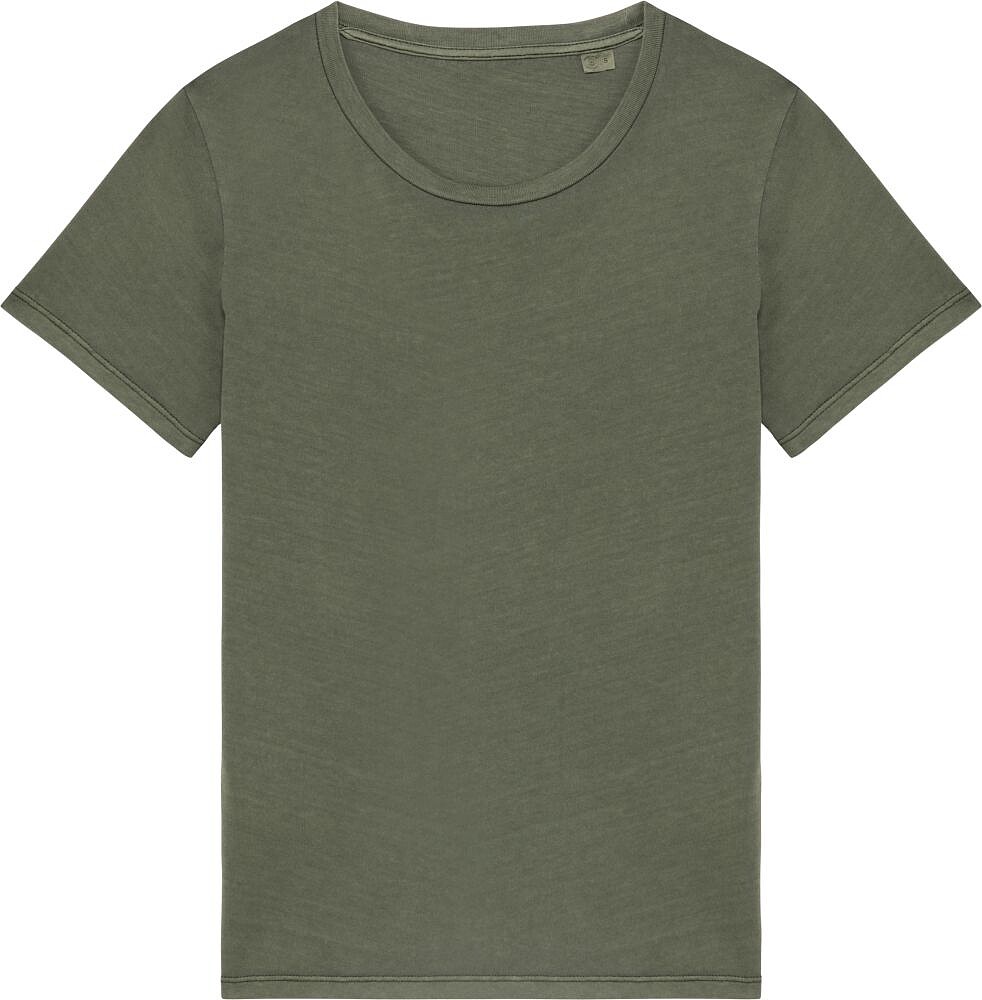 T-shirt eco-responsável com aspecto lavado de senhora NS316