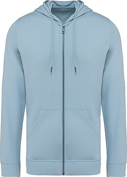 Sweatshirt eco-responsável com fecho e capuz de homem NS426