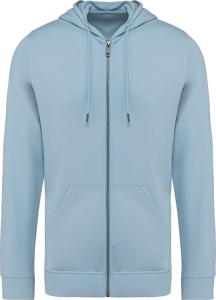 Sweatshirt eco-responsável com fecho e capuz de homem NS426