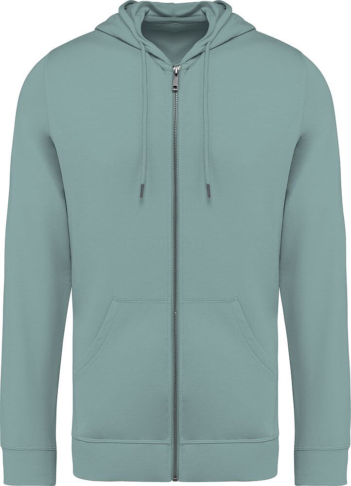 Sweatshirt eco-responsável com fecho e capuz de homem NS426