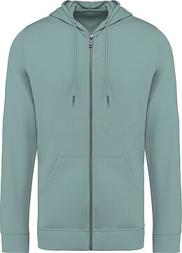 Sweatshirt eco-responsável com fecho e capuz de homem NS426