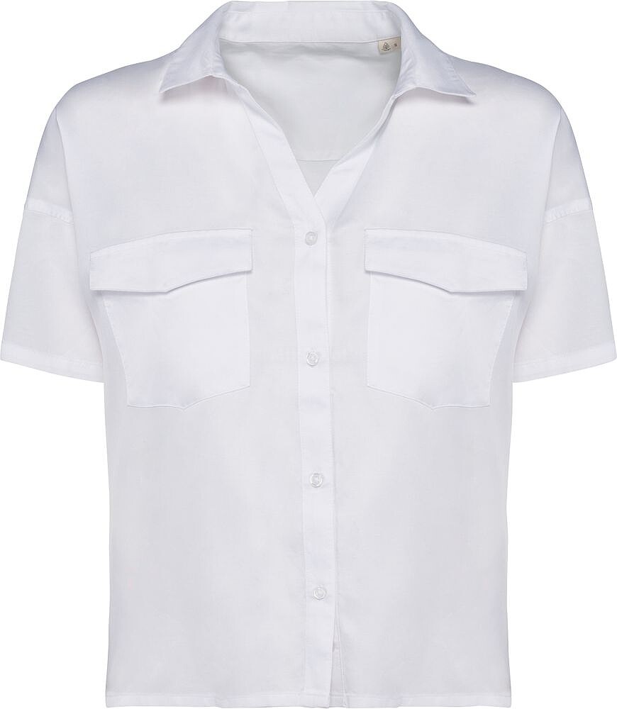 Camisa eco-responsável oversize em liocel de senhora SP514