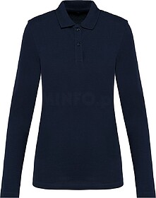 PK203 Polo Supima® de manga comprida de senhora tam: L cor:...