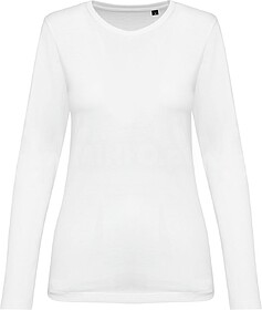 PK303 T-shirt Supima® decote redondo e manga comprida de se...