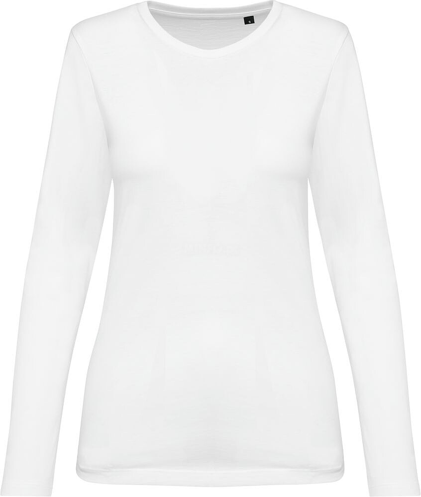 T-shirt Supima® decote redondo e manga comprida de senhora PK303