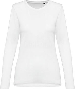 T-shirt Supima® decote redondo e manga comprida de senhora PK303