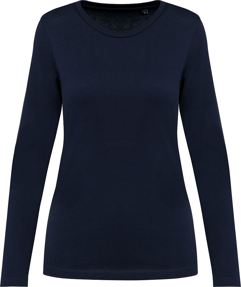 T-shirt Supima® decote redondo e manga comprida de senhora PK303