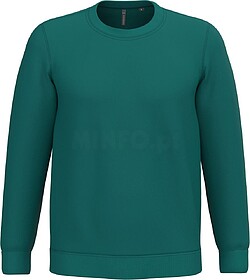K474 Sweatshirt com decote redondo tam: XXL cor: Emerald Gre...