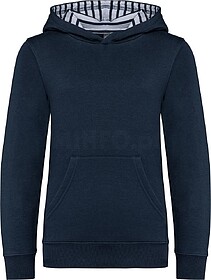 K4014 Sweatshirt com capuz em contraste estampado de crianç...