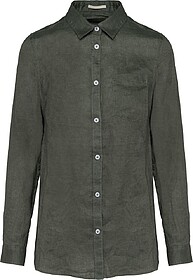 SP505 Camisa em linho de senhora tam: L cor: Organic Khaki :...