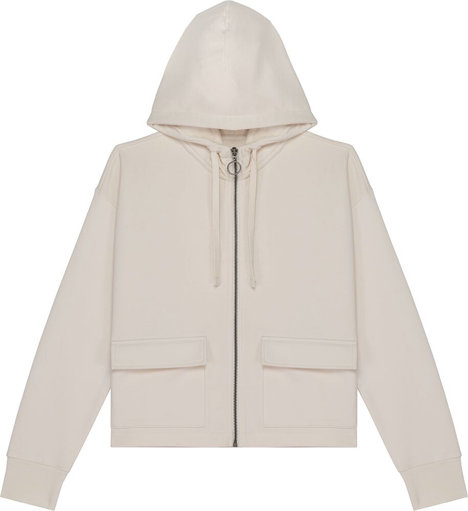 Sweatshirt eco-responsável com fecho e capuz French Terry de senhora NS409