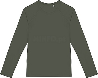 NS339 T-shirt eco-responsável raglan manga comprida de senh...