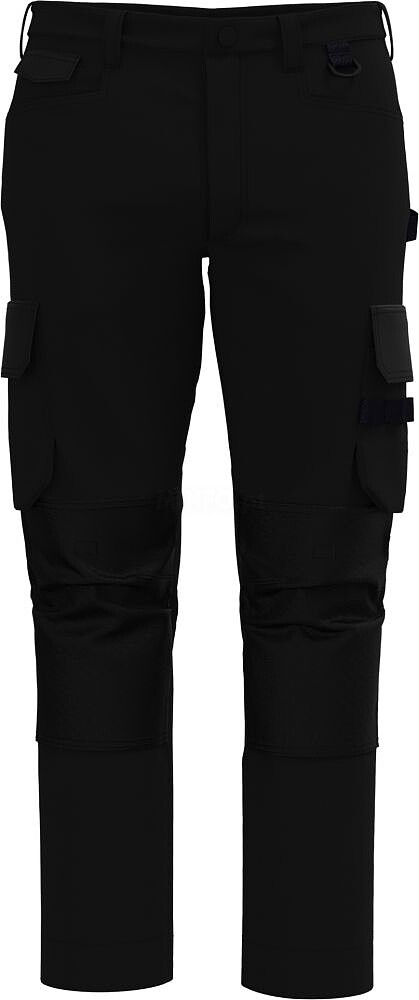 Calças de trabalho bicolores de homem tam: 44 PT (44 FR) cor: Black : WK. Designed To Work Confortável, robusta e fashion. Handig, met veel verschillende zakken voor veel opbergruimte. Reforços em Cordura® nos joelhos. Poliéster¦ Algodão¦ Poliéster/ WK742