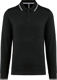 K280 Polo malha piqué de manga comprida de homem tam: XL co...