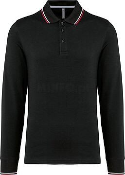 Polo malha piqué de manga comprida de homem K280
