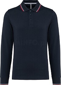 K280 Polo malha piqué de manga comprida de homem tam: L cor...