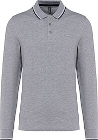 K280 Polo malha piqué de manga comprida de homem tam: S cor...
