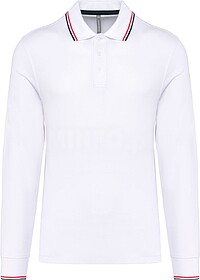 K280 Polo malha piqué de manga comprida de homem tam: S cor...