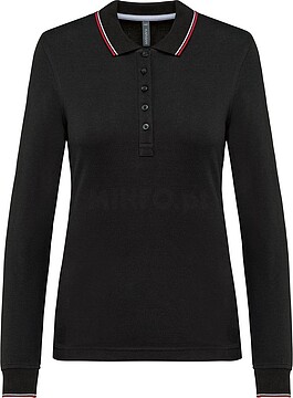 Polo malha piqué de manga comprida de senhora K281