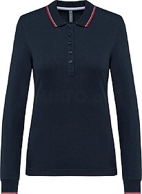 K281 Polo malha piqué de manga comprida de senhora tam: M c...