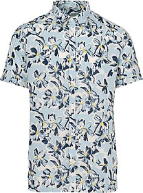 NS530 Camisa eco-responsável com padrão florido de homem t...