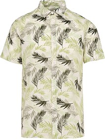 NS530 Camisa eco-responsável com padrão florido de homem t...