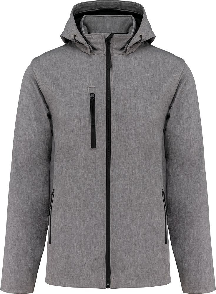Blusão softshell 3 camadas com capuz e mangas amovíveis unissexo K422