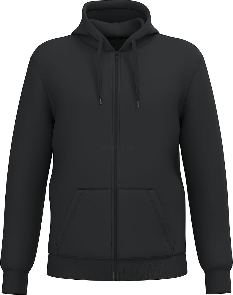 Sweatshirt reciclada com fecho e capuz unissexo K4042