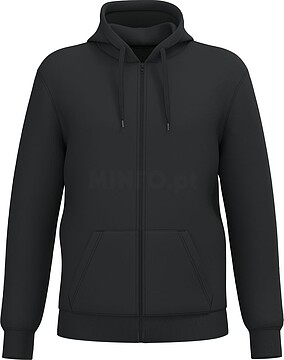 Sweatshirt reciclada com fecho e capuz unissexo K4042