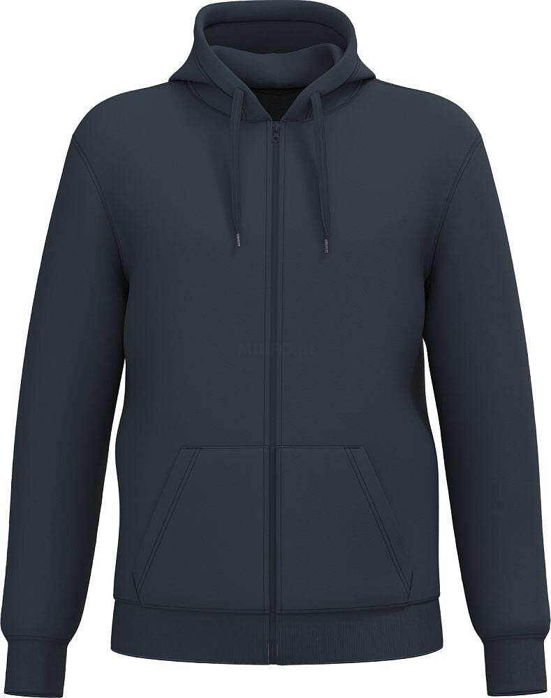Sweatshirt reciclada com fecho e capuz unissexo K4042