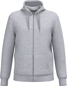 Sweatshirt reciclada com fecho e capuz unissexo K4042