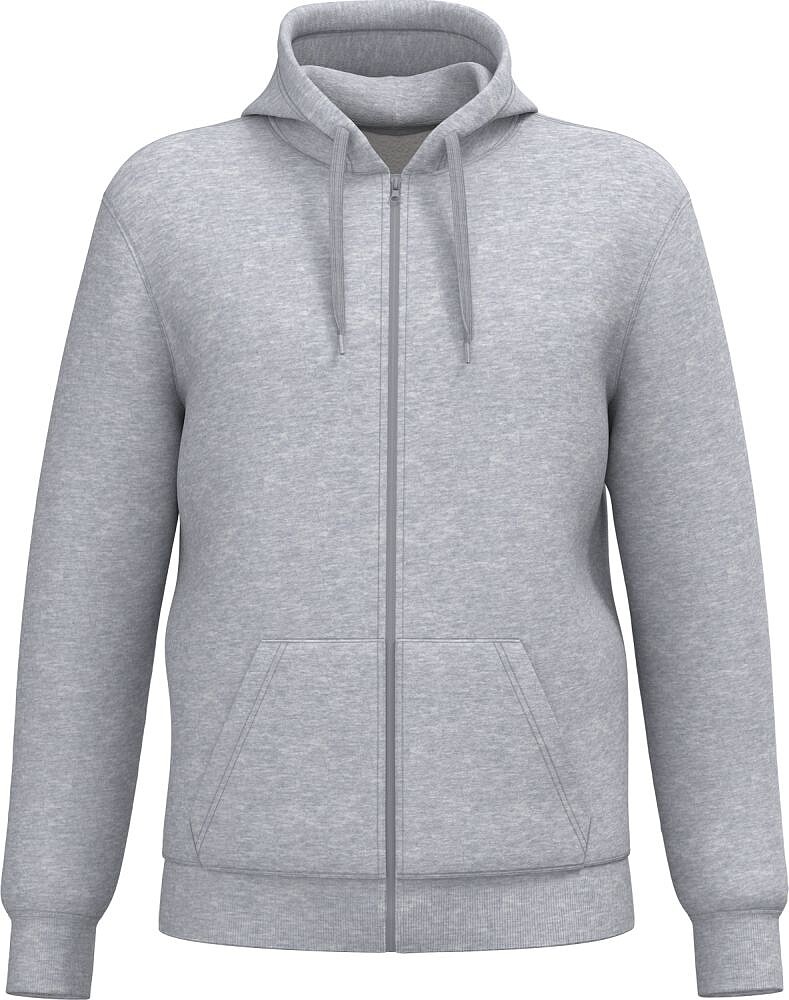 Sweatshirt reciclada com fecho e capuz unissexo K4042