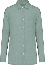 SP505 Camisa em linho de senhora tam: M cor: Jade Green : Sp...