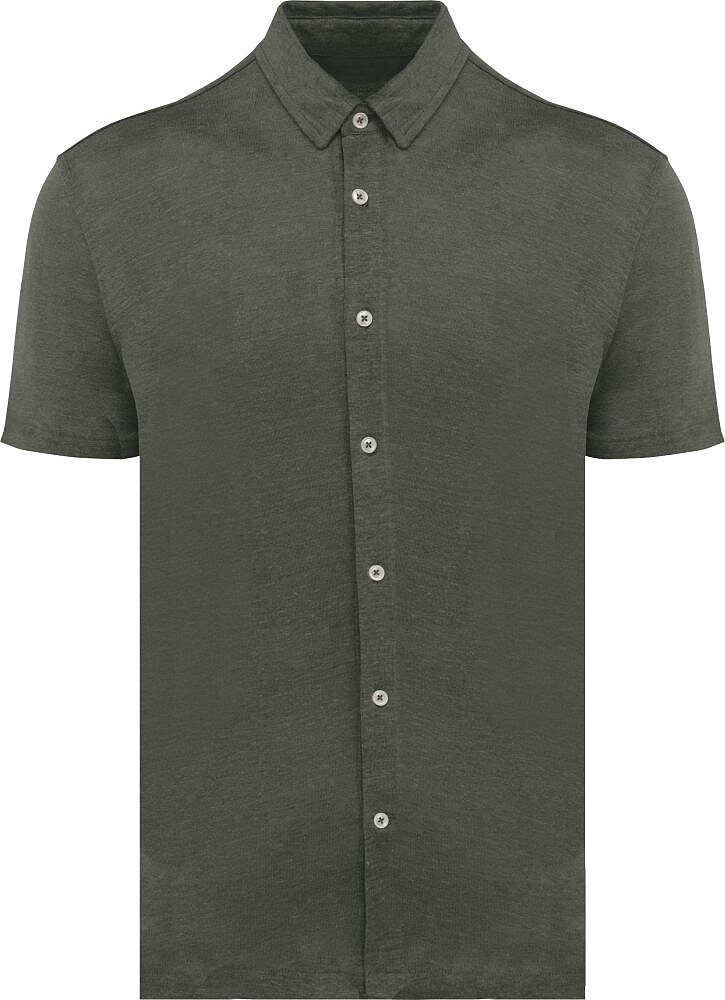 Camisa de manga curta em linho de homem SP517