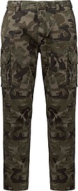 K744 Calças multibolsos de homem tam: 36 cor: Olive Camoufl...