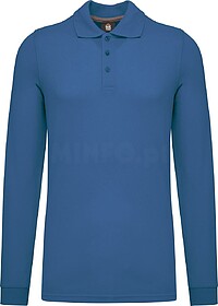 WK276C Polo de manga comprida tam: S cor: Light Royal Blue :...