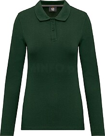 WK277C Polo de senhora manga comprida tam: M cor: Forest Gre...