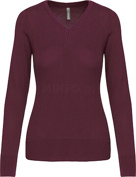 Pullover de senhora decote V K966