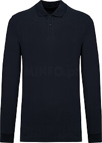 K2027C Polo em malha piqué manga comprida Bio180 de homem t...
