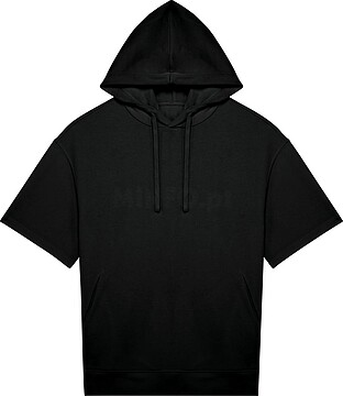 Sweatshirt eco-responsável com capuz e ombros descaídos manga curta French Terry unissexo NS406