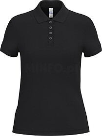 IB221C Polo piqué de senhora tam: S cor: Ideal Black : iDea...