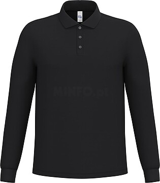 Polo piqué manga comprida de homem IB222