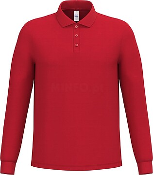 Polo piqué manga comprida de homem IB290